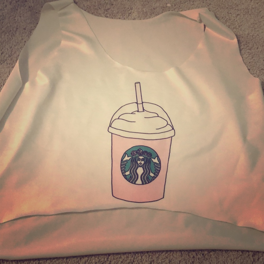 Girls Starbucks crop top
